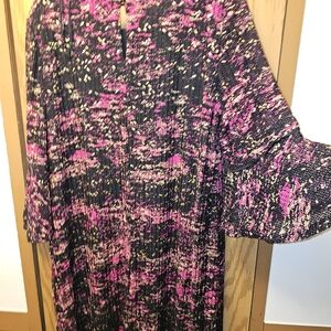 Studio One Black and Pink Dress with Gold Accents